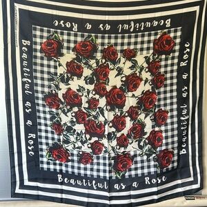 Clever carriage company  💯 silk scarf 46”x 46” nwot beautiful as a rose